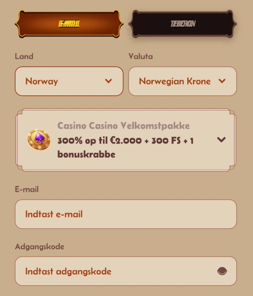 Registrering på AlaWin Casino i få trin